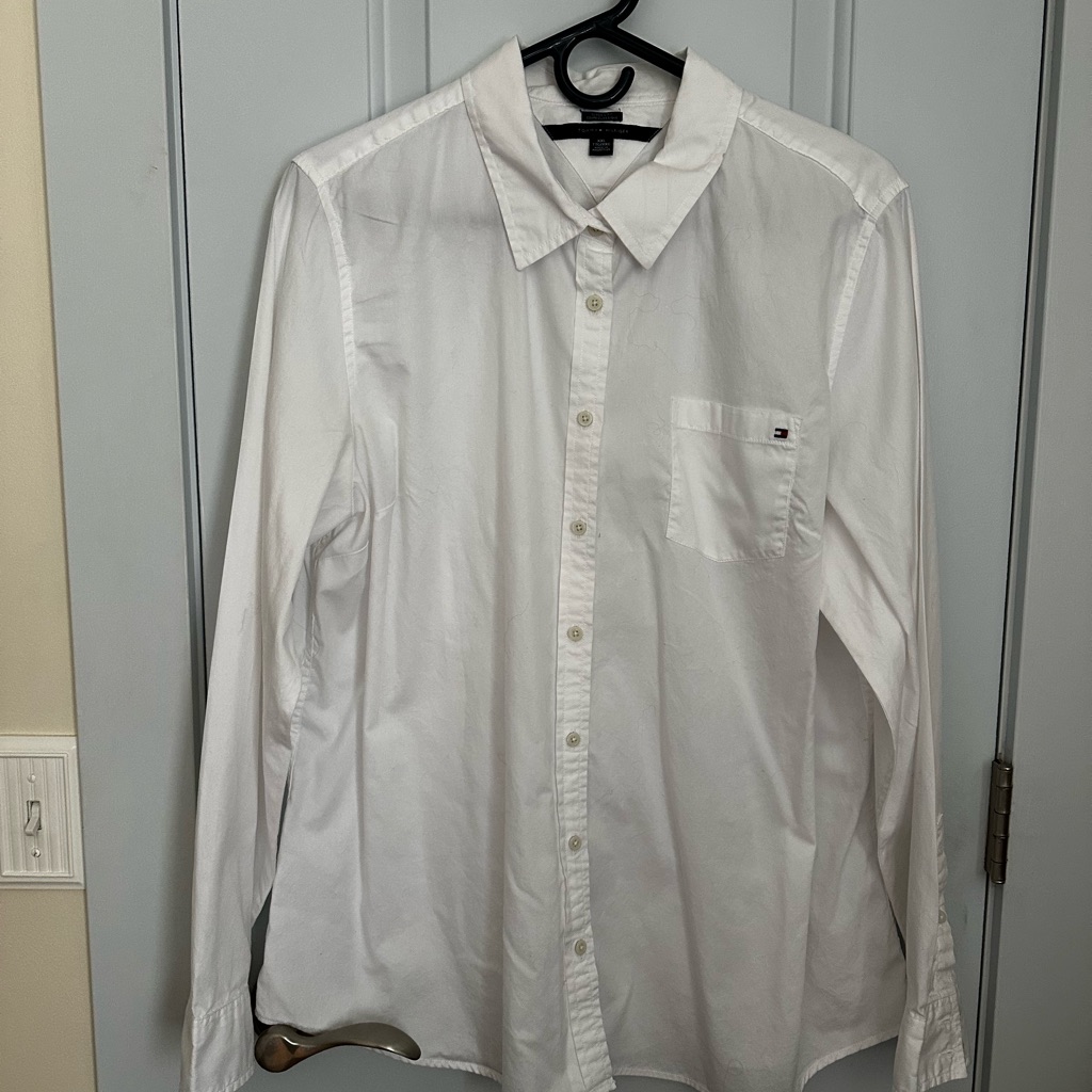 Tommy Hilfiger Women's White Button-Down Shirt